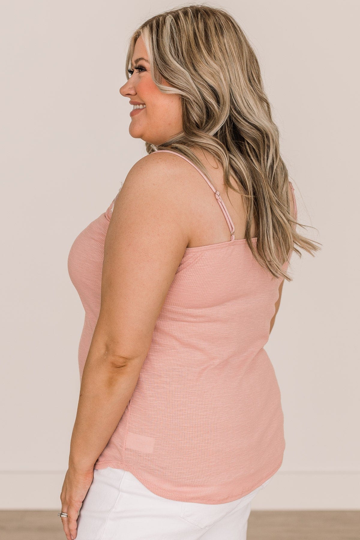 Memories We Made Lace Tank- Pink - Image 5