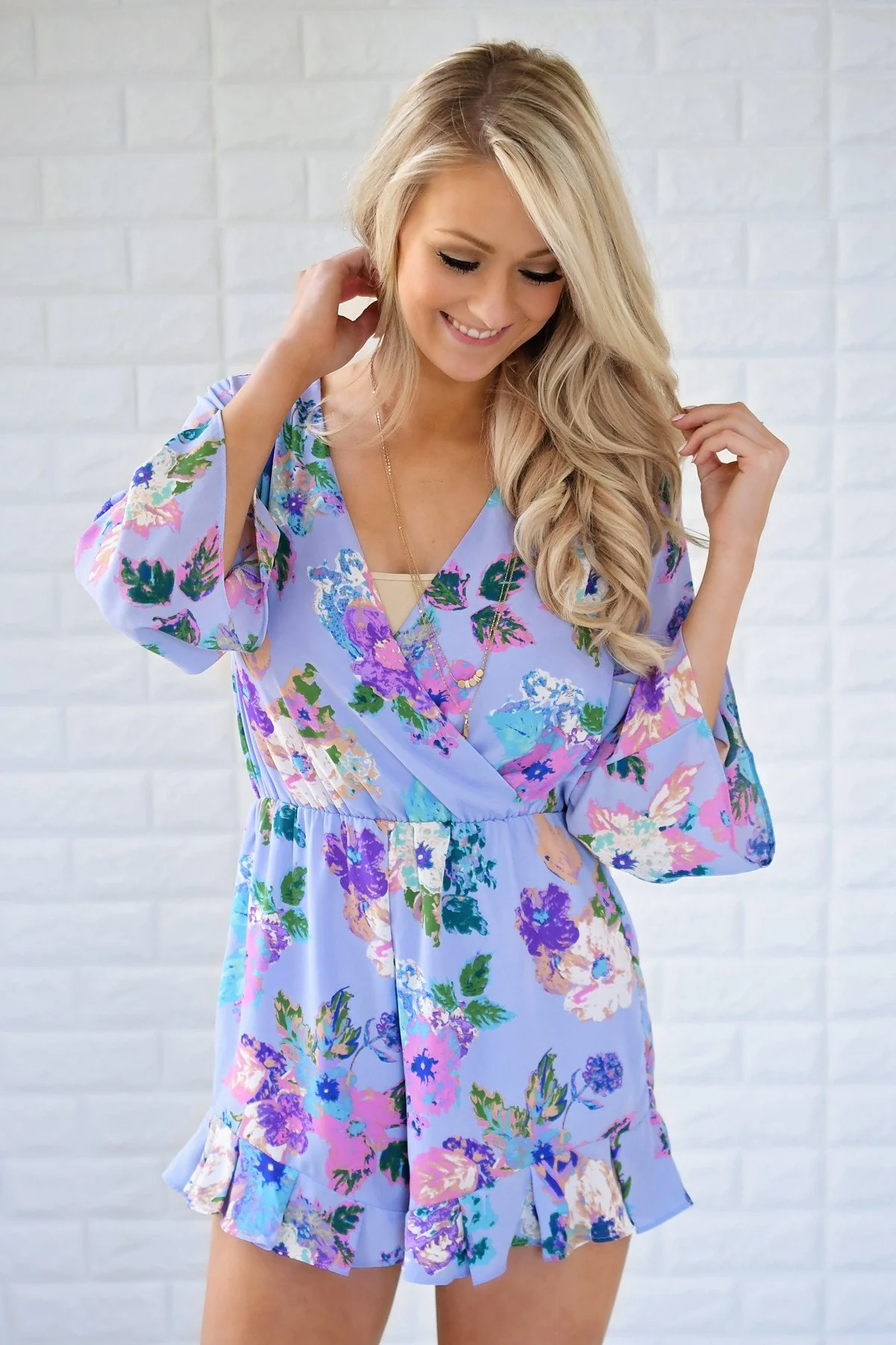 Mermaid Purple Floral Romper - Image 4