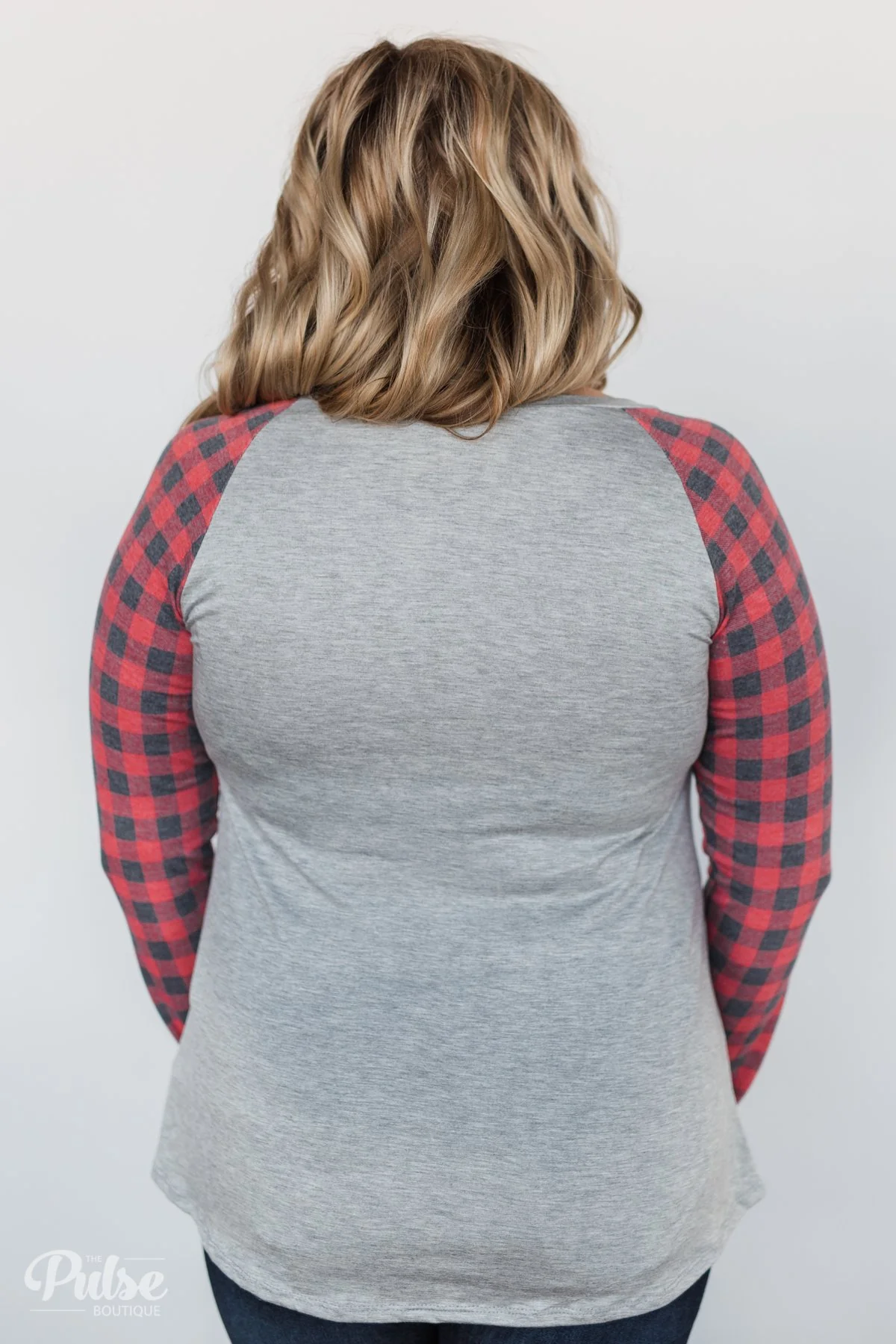 "Merry Christmas" Plaid Long Sleeve Top - Image 18