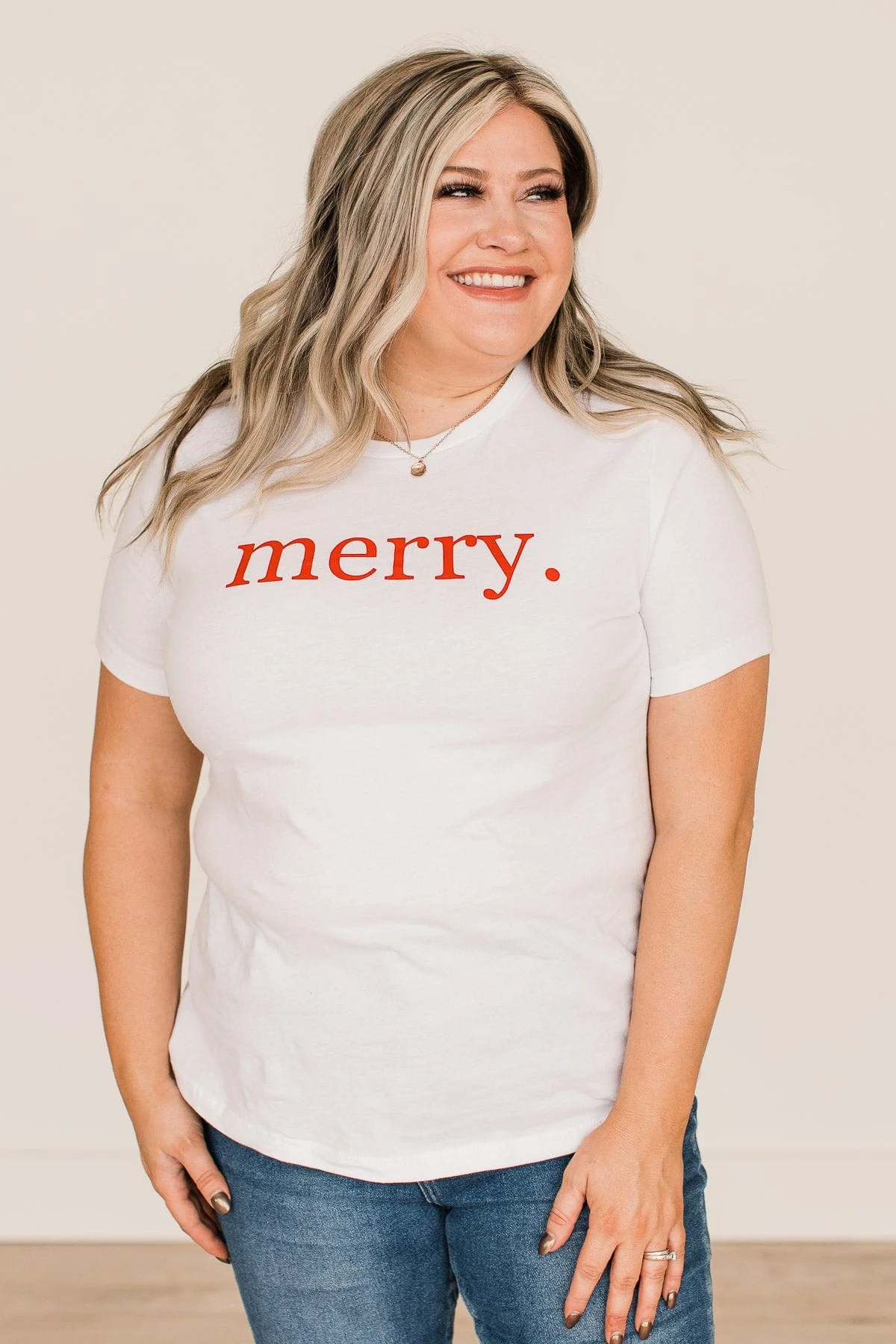 "Merry" Graphic Tee- White - Image 5