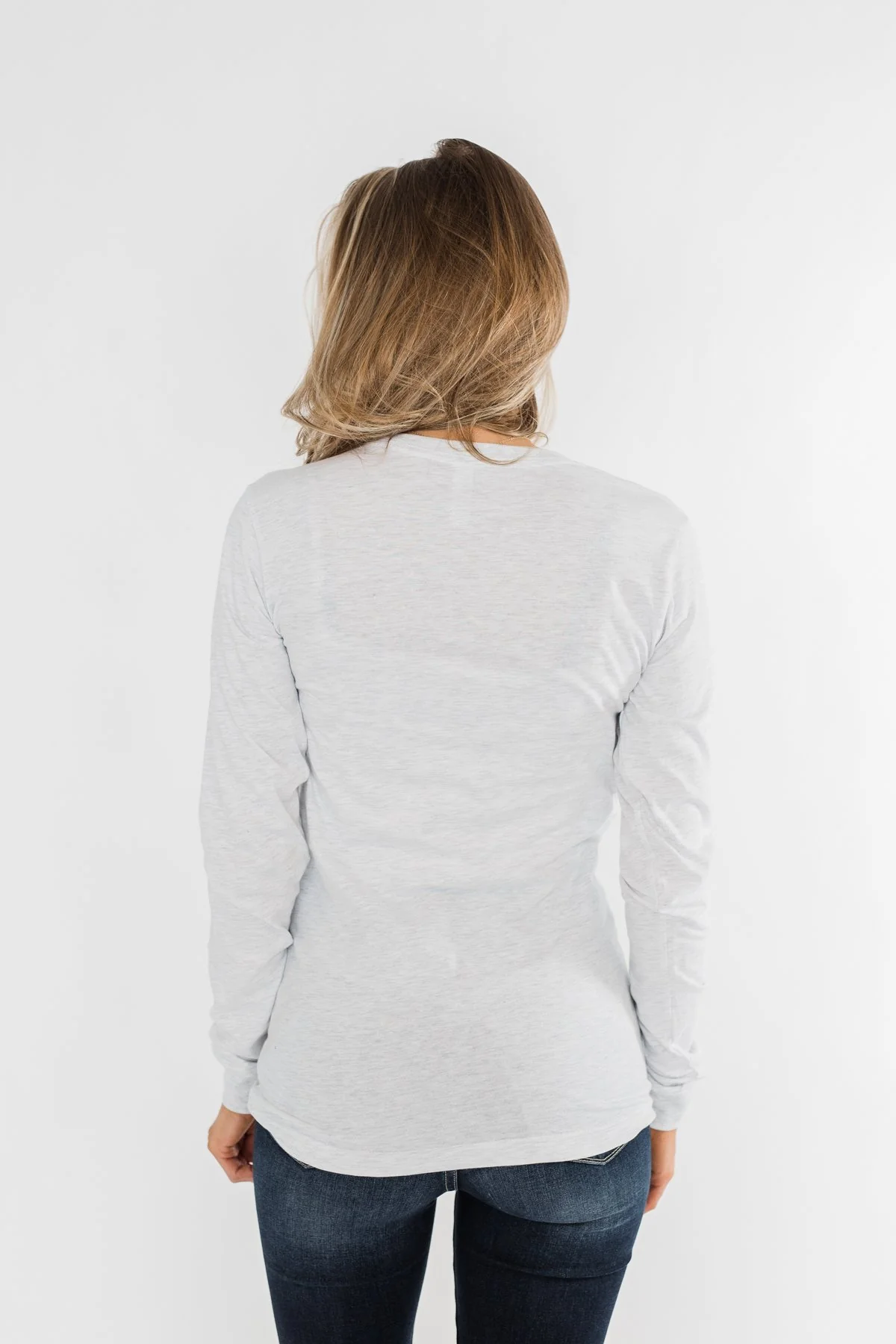 "Merry Little Christmas" Graphic Top- Heather Grey - Image 15