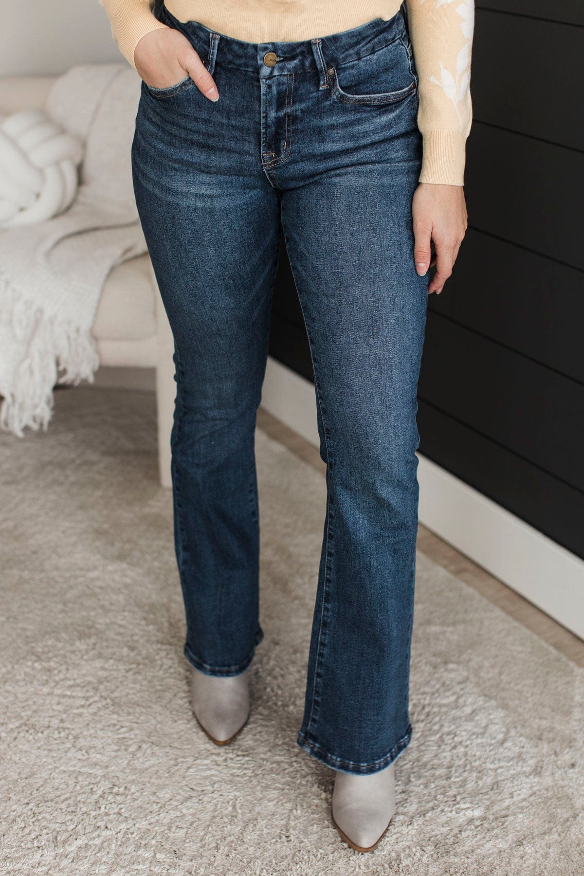 Mica Denim Bootcut Jeans- Vienna Wash