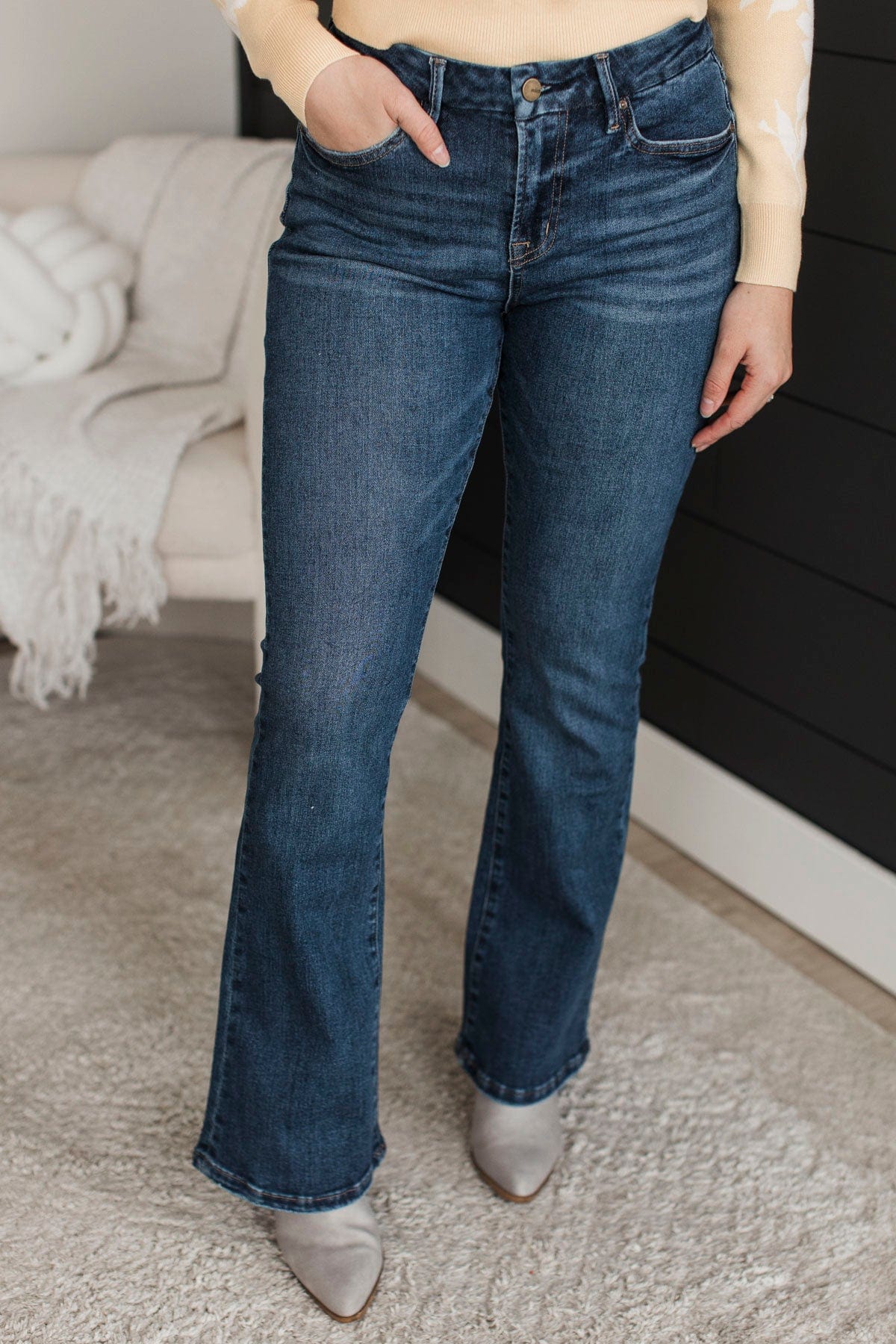 Mica Denim Bootcut Jeans- Vienna Wash - Image 3