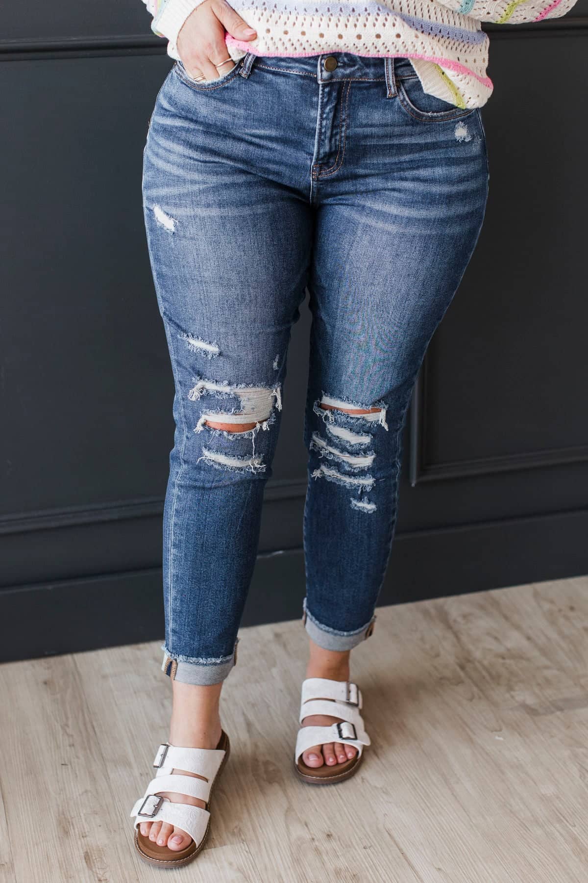 Mica Denim Boycrop Jeans- Viola Wash - Image 2