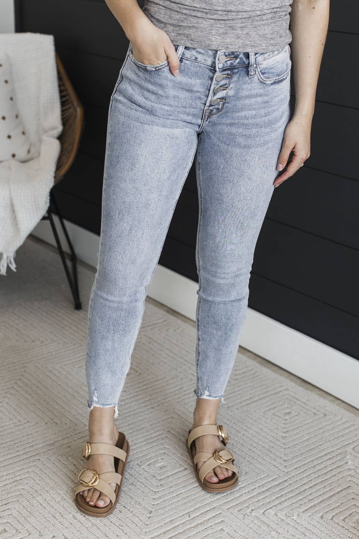 Mica Denim Skinny Crop Jeans- Ashlyn Wash - Image 3