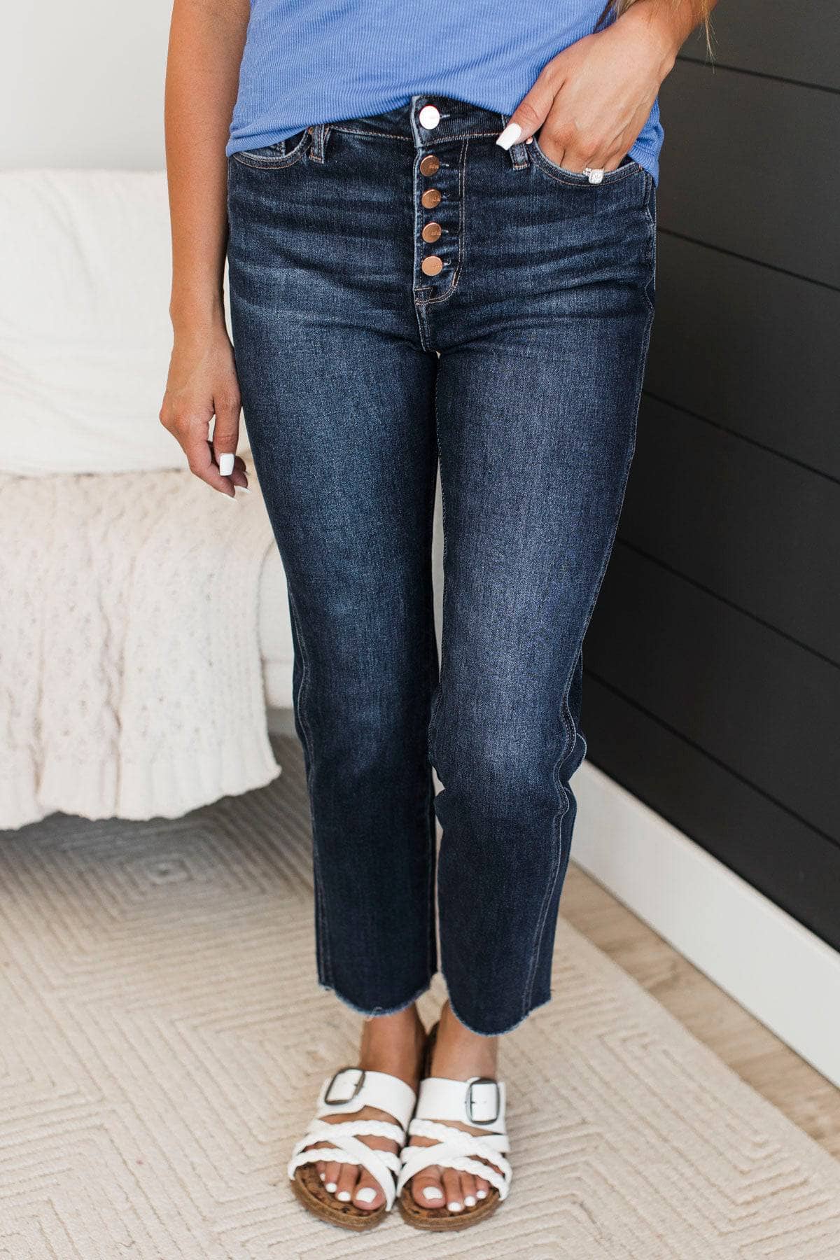 Mica Denim Skinny Straight Jeans- Nixie Wash - Image 3