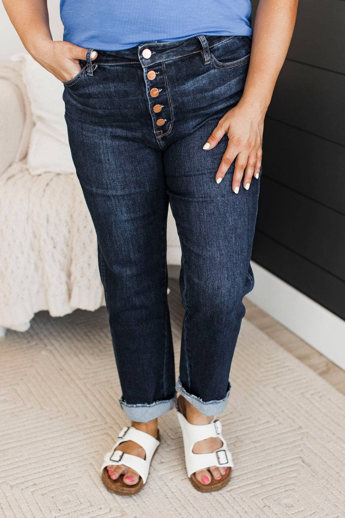 Mica Denim Skinny Straight Jeans- Nixie Wash - Image 4