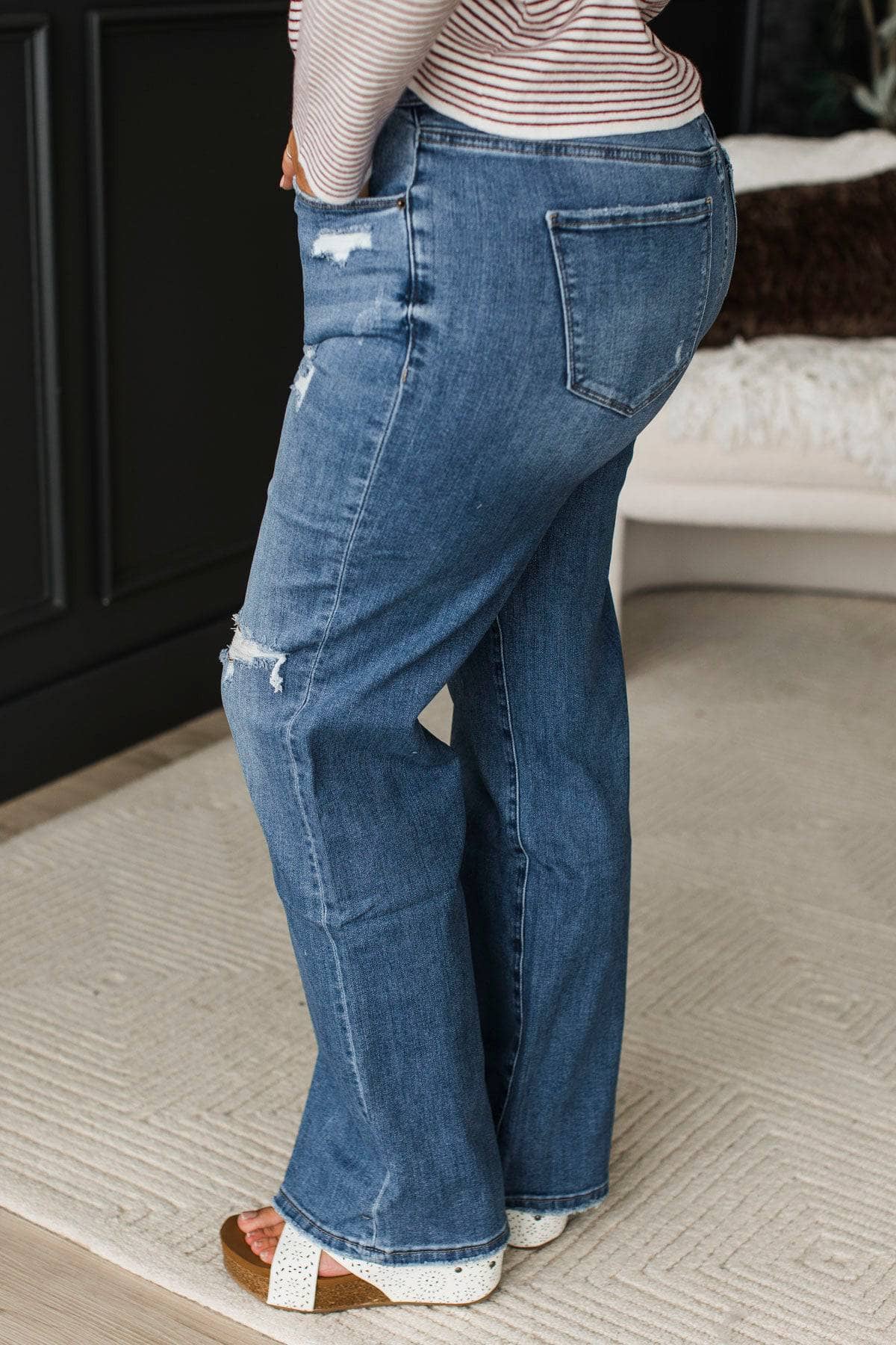 Mica Denim Straight Leg Jeans- Ava Wash - Image 6