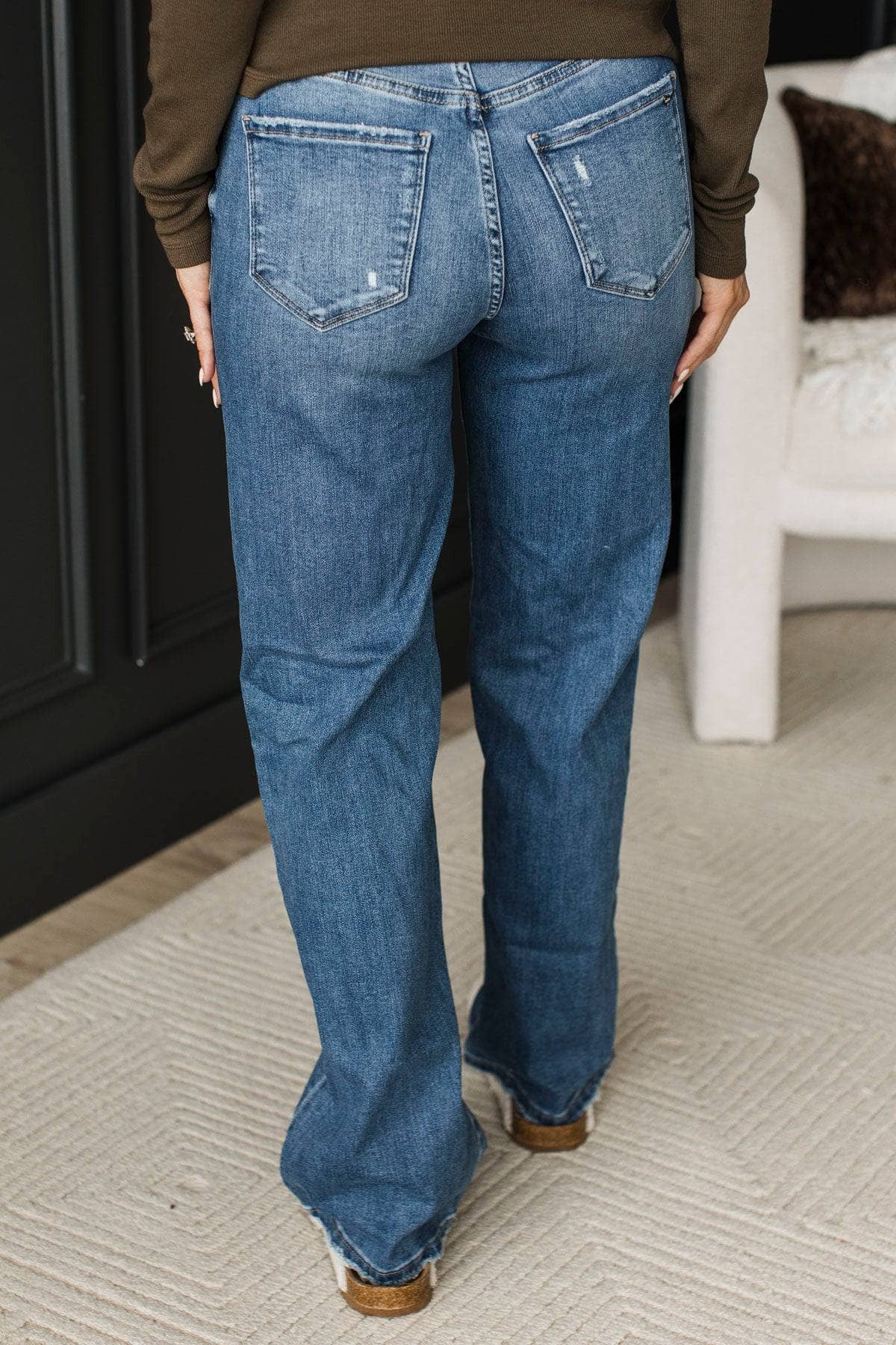 Mica Denim Straight Leg Jeans- Ava Wash - Image 7