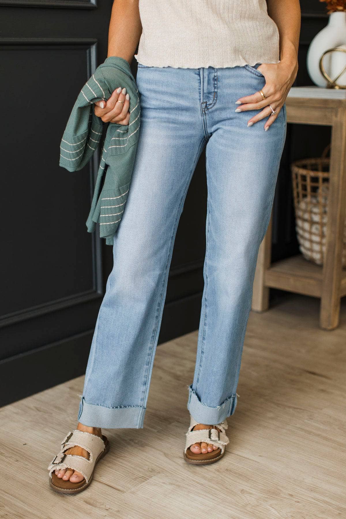 Mica Denim Straight Leg Jeans- Katerina Wash - Image 2