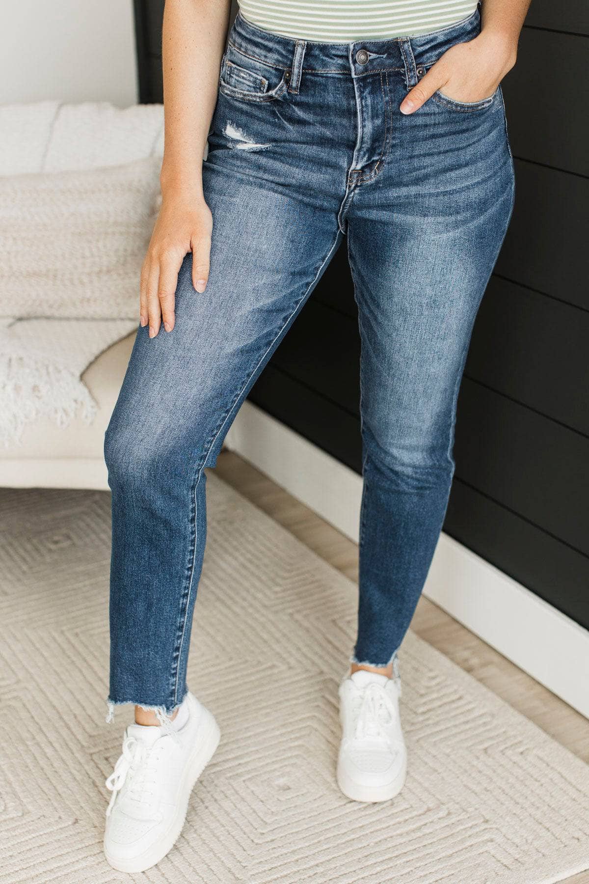 Mica Denim Straight Leg Jeans- Reeva Wash - Image 3