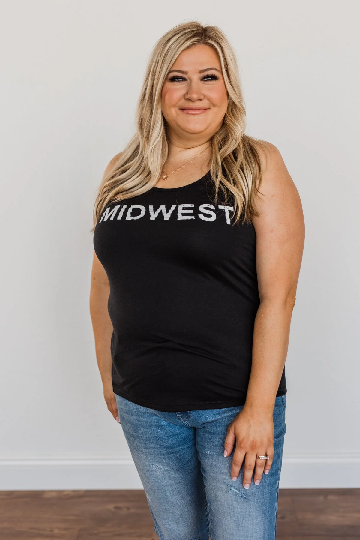 "Midwest" Graphic Tank Top- Black - Image 6
