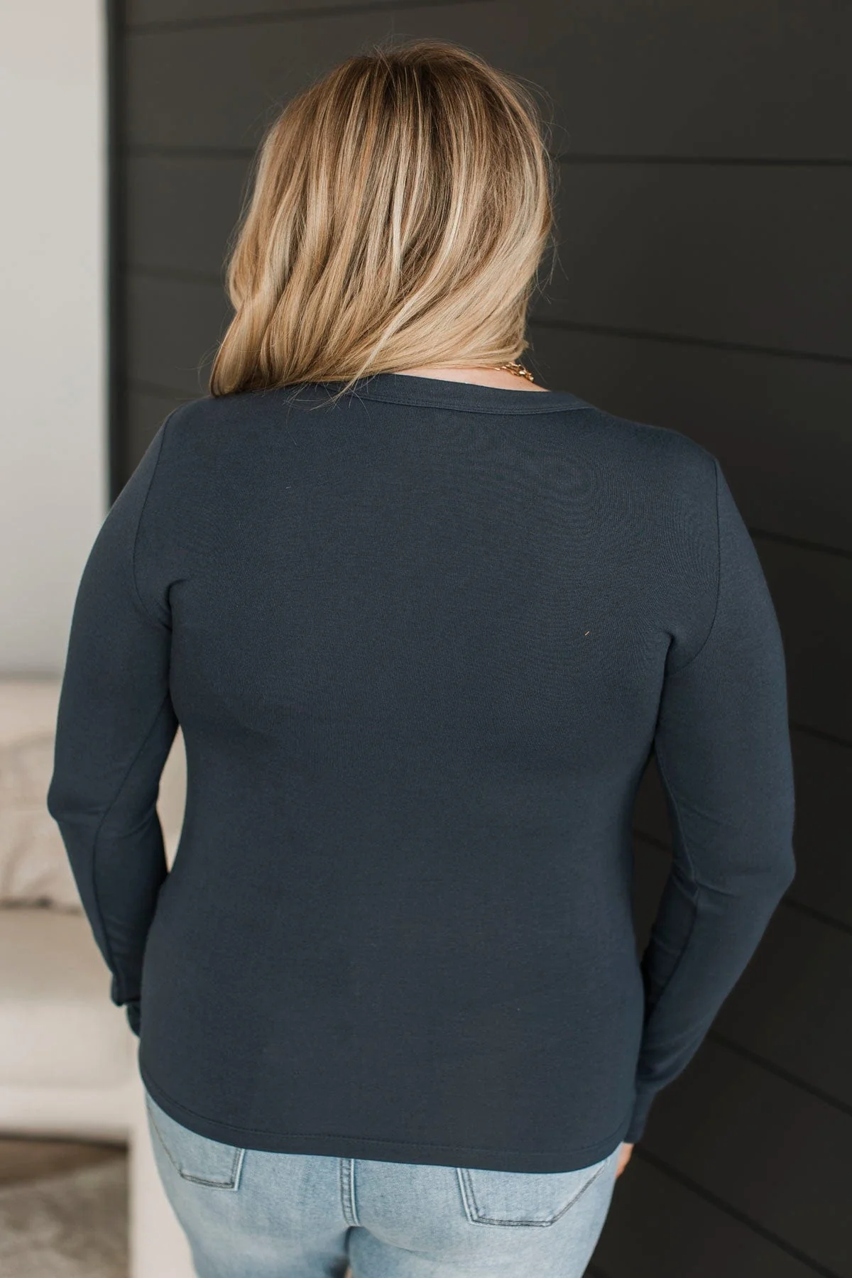 Miles Between Us Long Sleeve Top- Eclipse Blue - Image 5