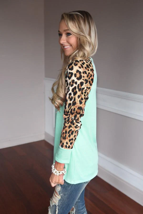 Mint Leopard Top - Image 3