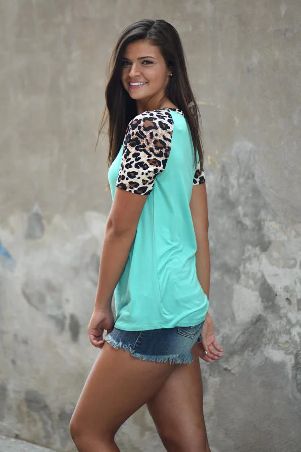 Mint Leopard Top - Image 5