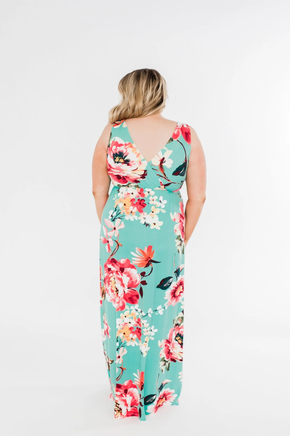Miracle Of You Floral Maxi Dress- Mint - Image 10