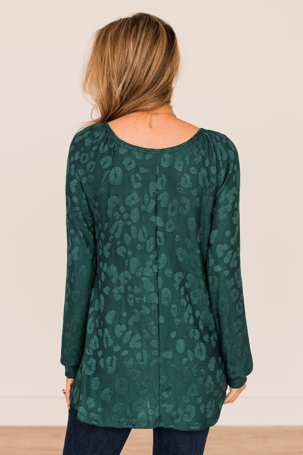 Missing You Long Sleeve Top- Hunter Green - Image 8