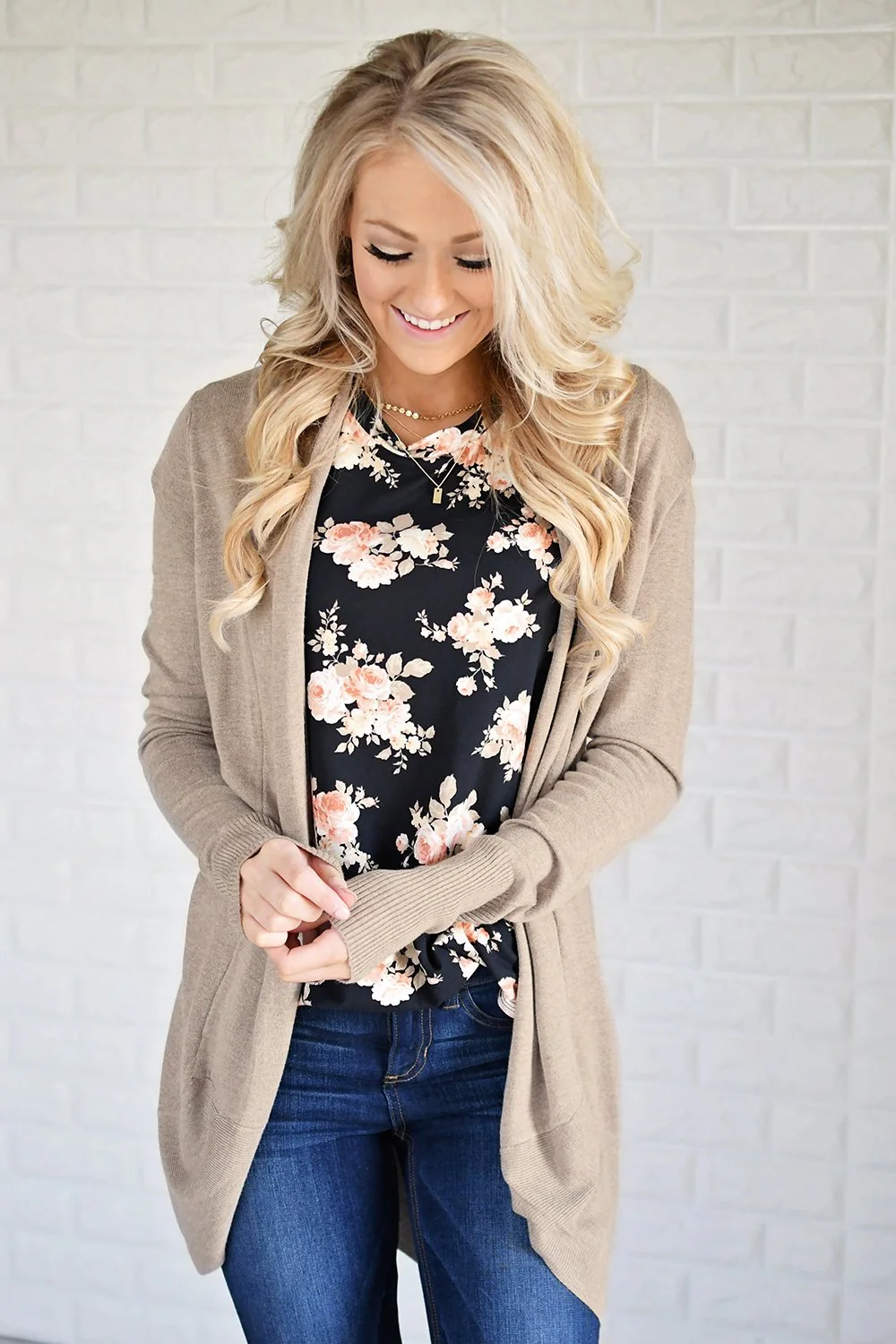 Mocha Drape Cardigan - Image 2