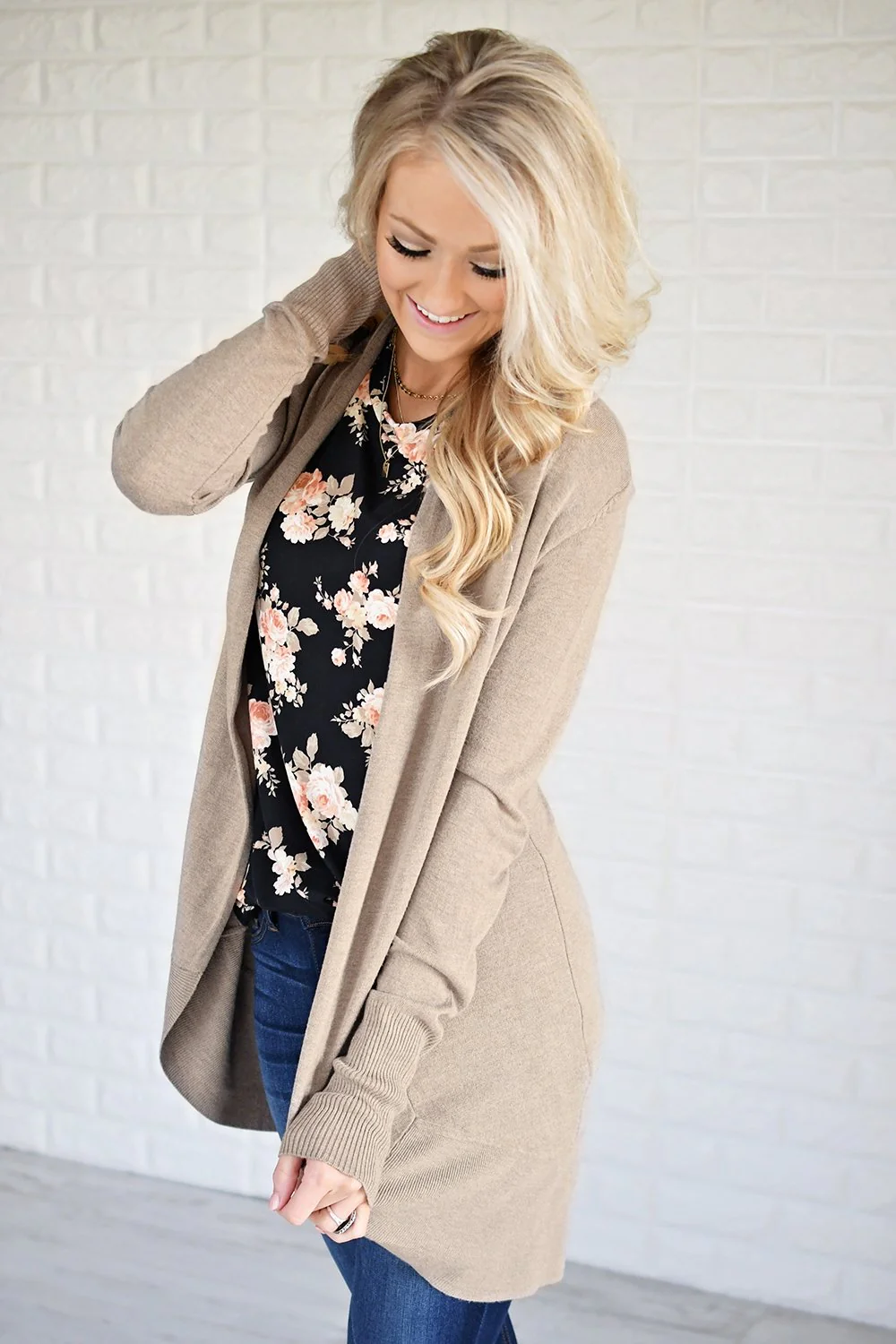 Mocha Drape Cardigan - Image 4
