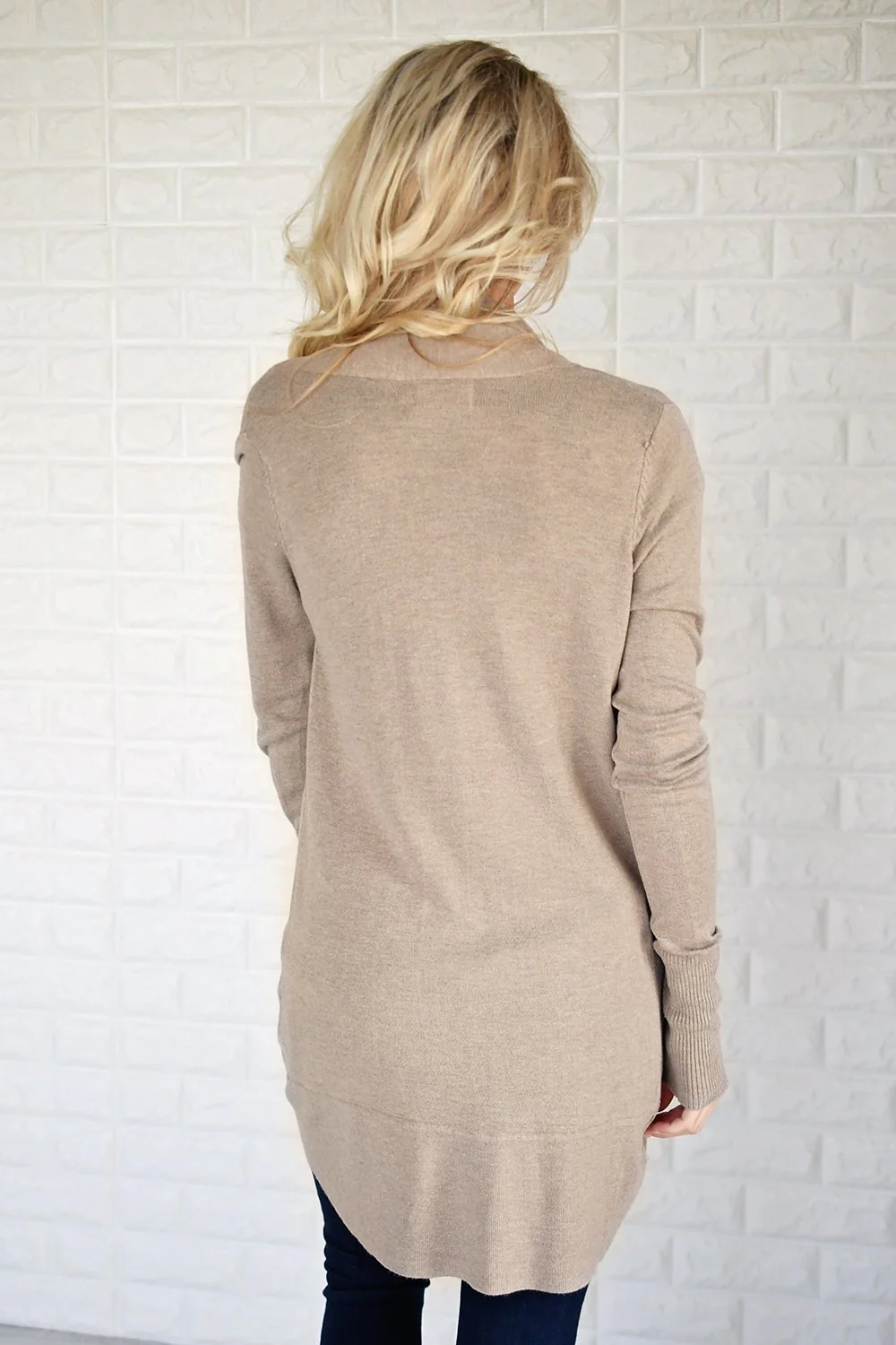 Mocha Drape Cardigan - Image 6