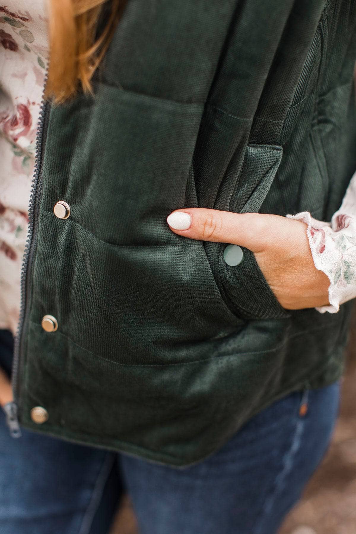 Moments Of Adventure Puffer Vest- Dark Teal Green - Image 3