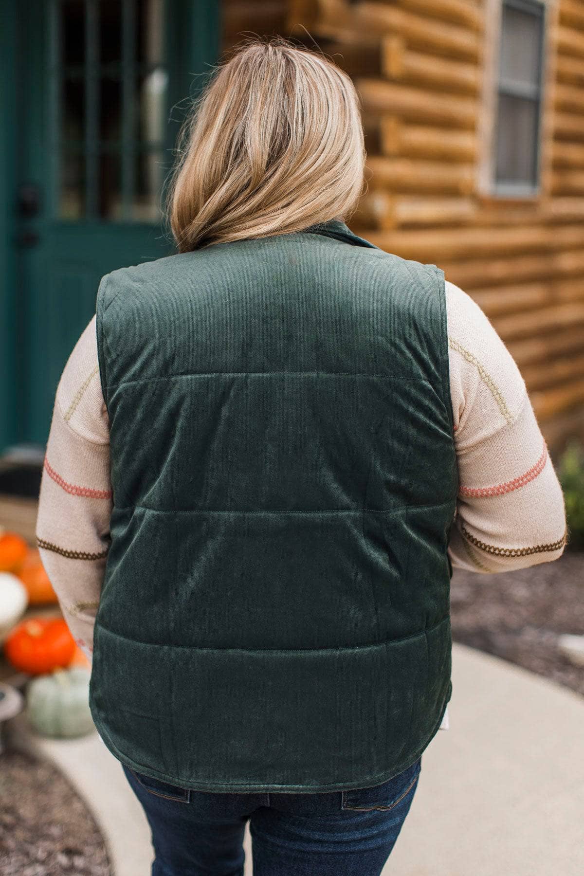 Moments Of Adventure Puffer Vest- Dark Teal Green - Image 7