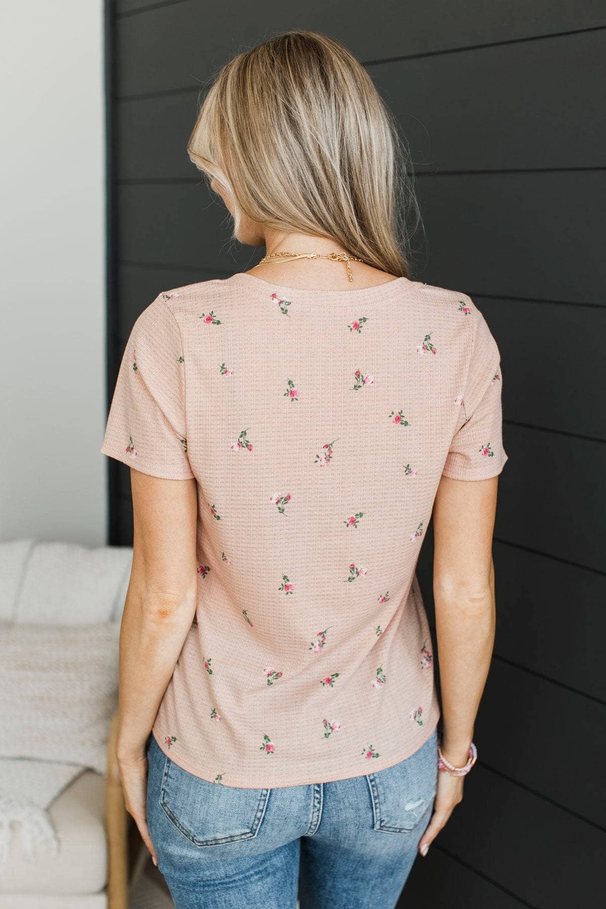 Moments Of Forever Floral Top- Blush - Image 6