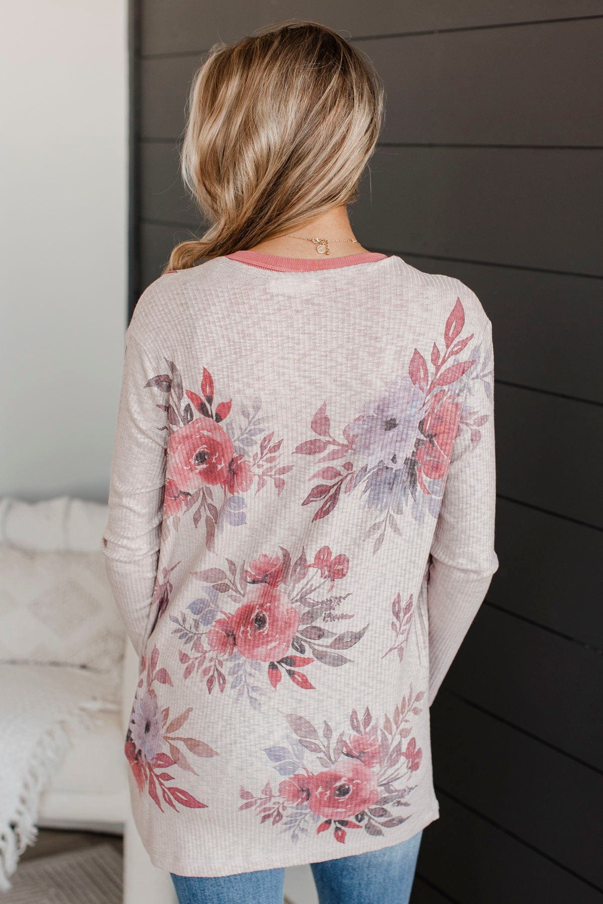 Moments Of Perfection Floral Cardigan- Dusty Lavender - Image 6