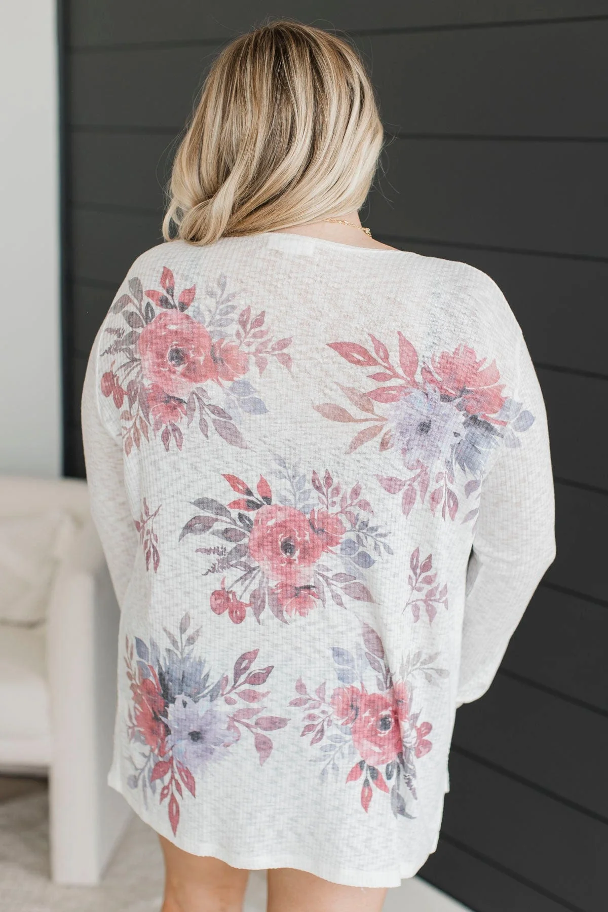 Moments Of Perfection Floral Cardigan- Ivory - Image 8
