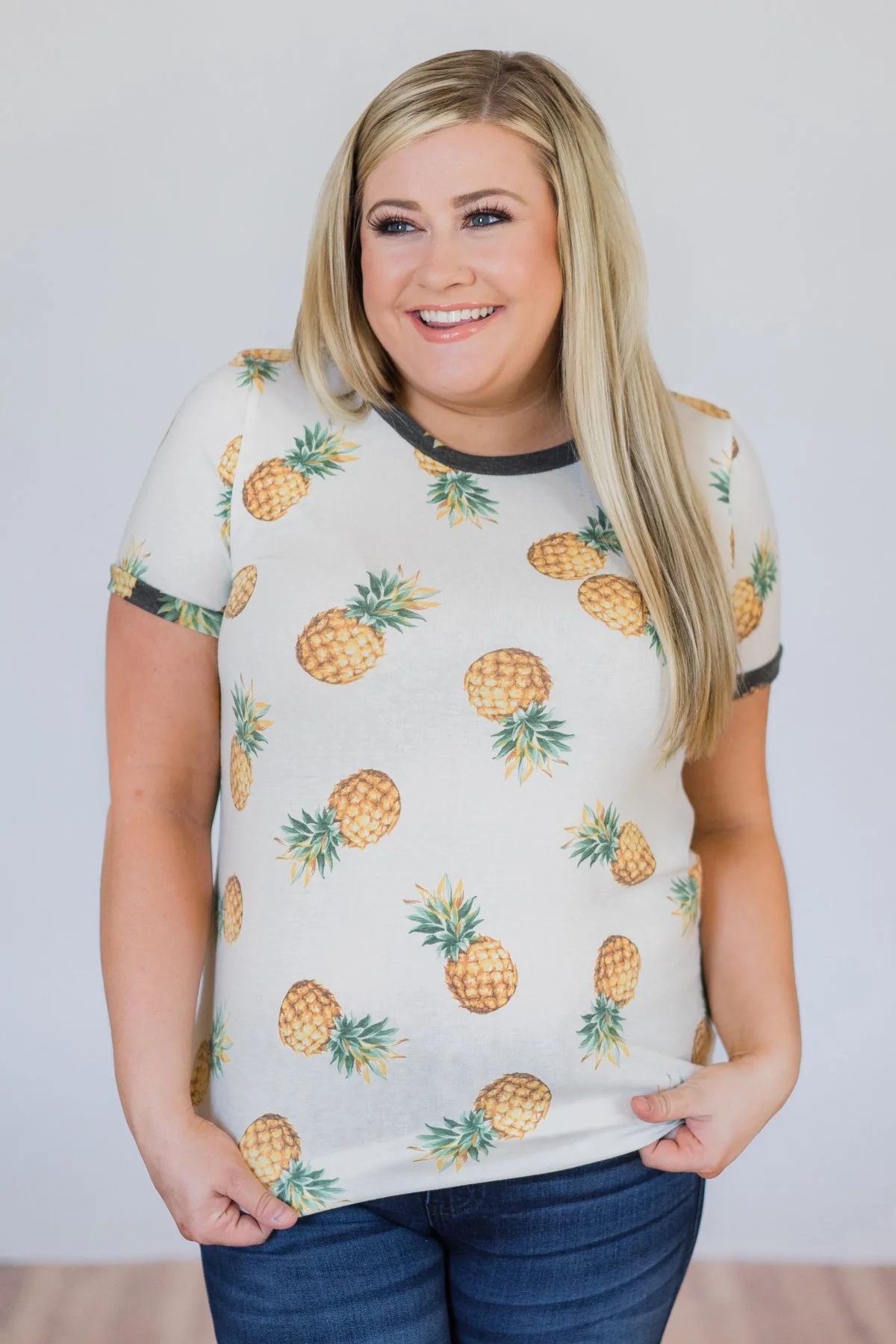 More of Summer Pineapple Top- Ivory - Image 3