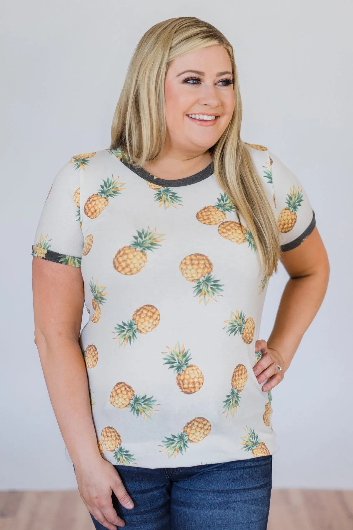More of Summer Pineapple Top- Ivory - Image 4