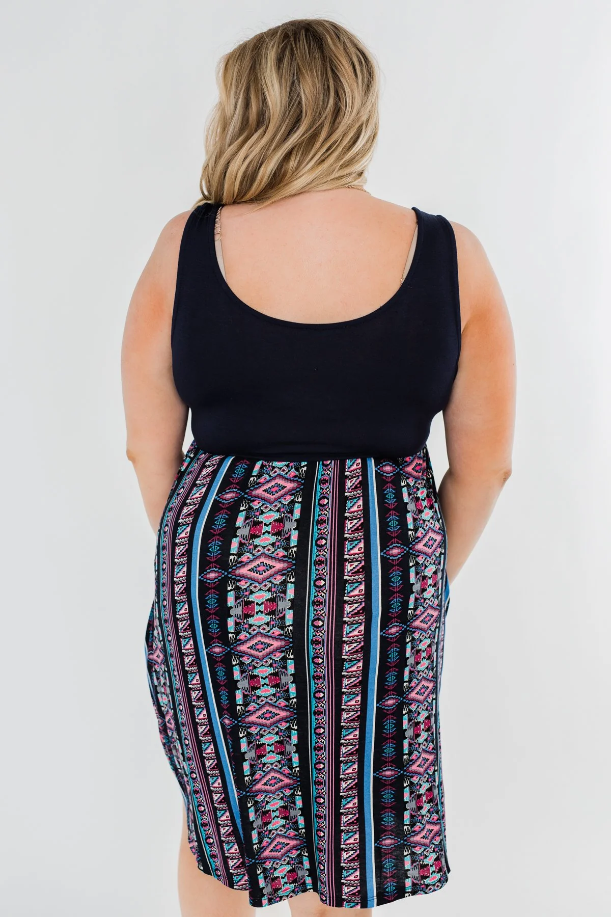 More Of You Aztec Dress- Navy - Image 6