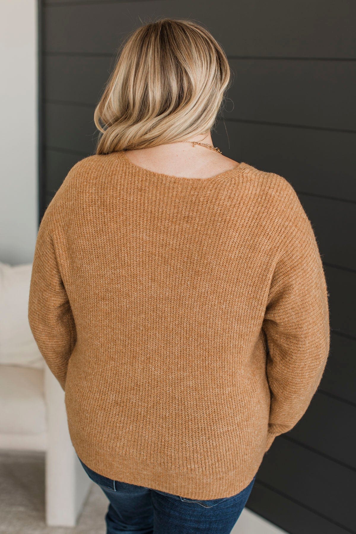 More Than Okay Knit Dolman Sweater- Honey - Image 7