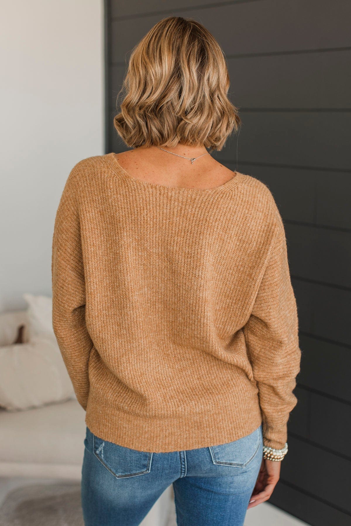 More Than Okay Knit Dolman Sweater- Honey - Image 8