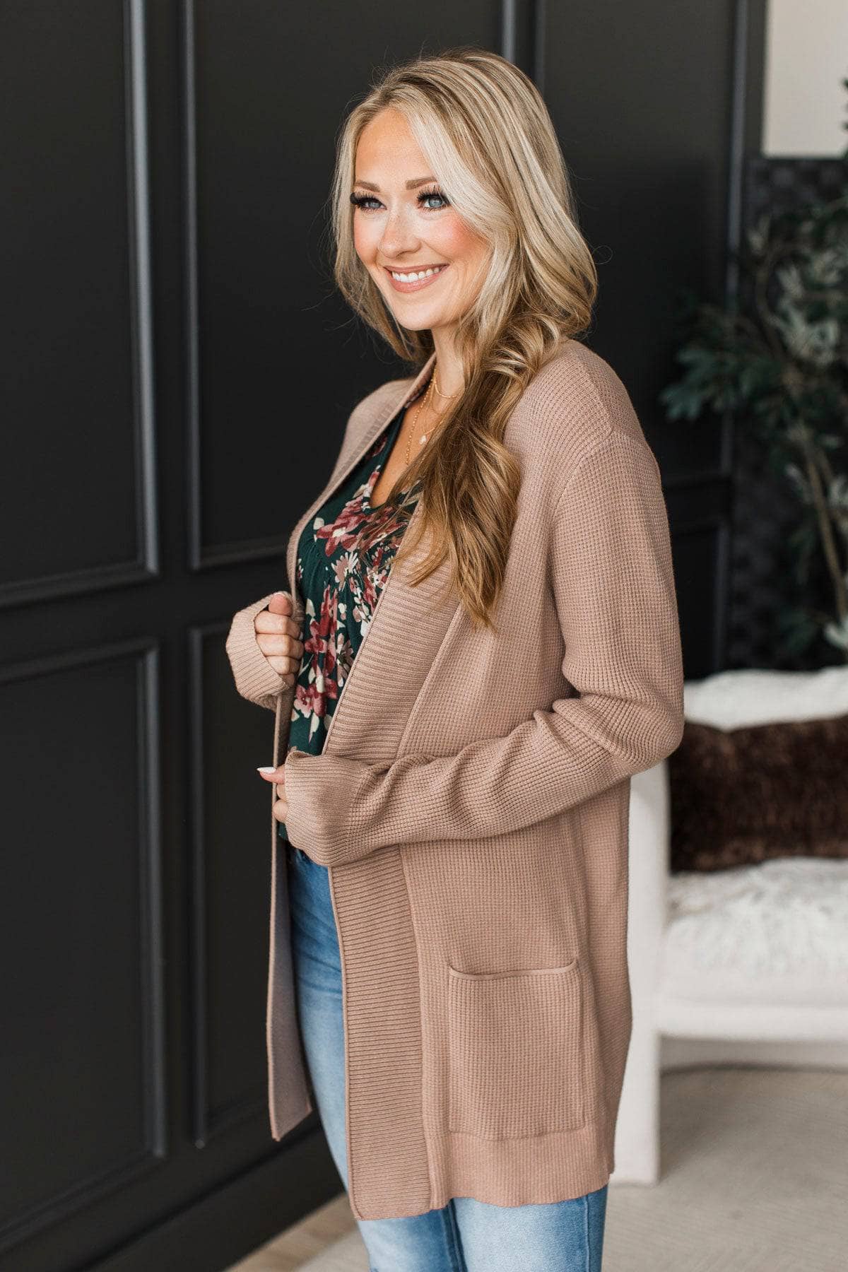 More To Notice Knit Cardigan- Tan - Image 3