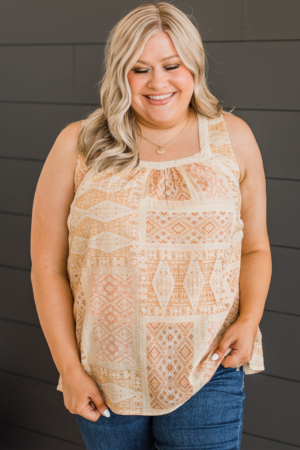 Most Perfect Moment Tank Top- Dusty Peach - Image 3