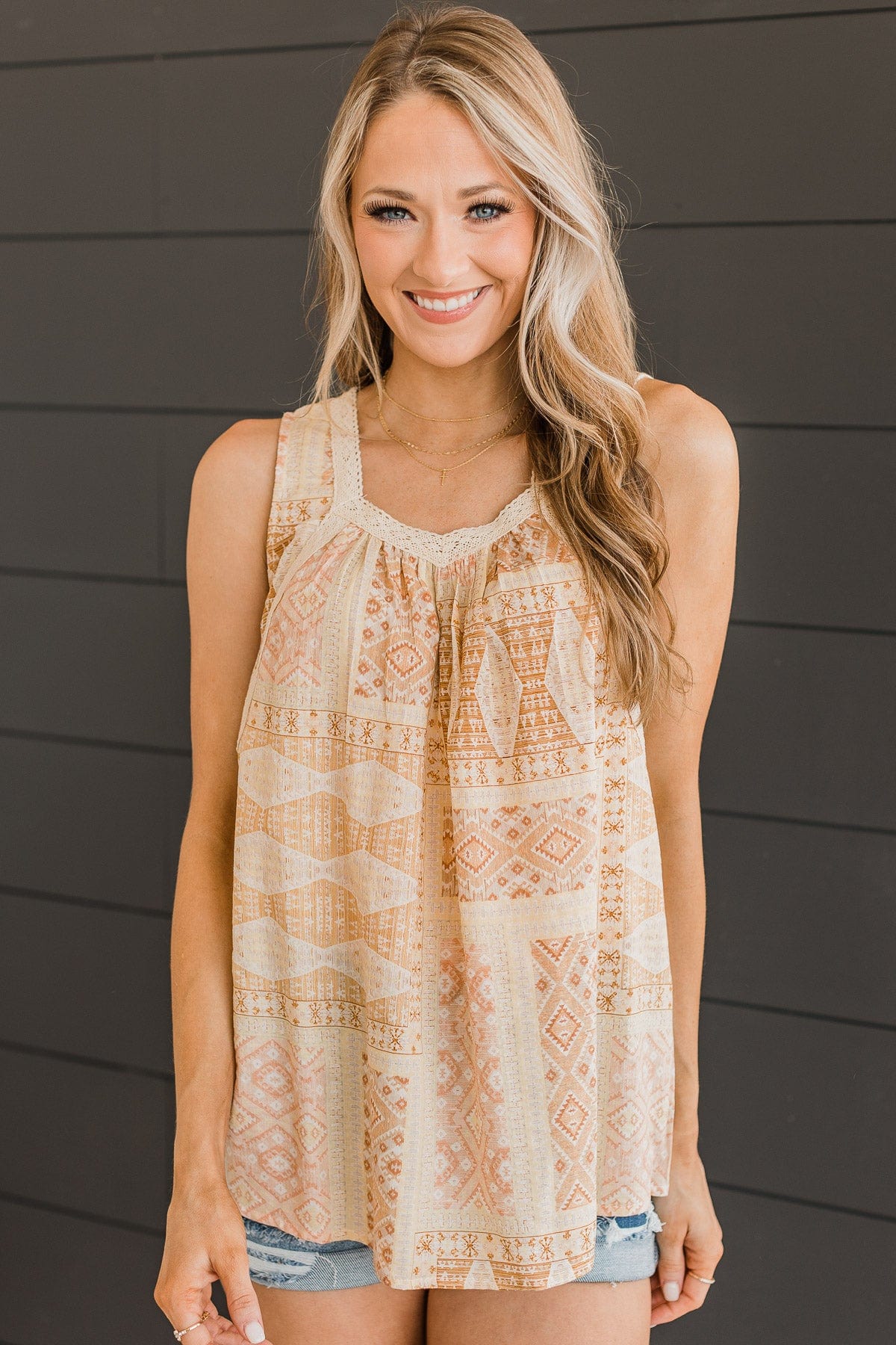 Most Perfect Moment Tank Top- Dusty Peach - Image 4