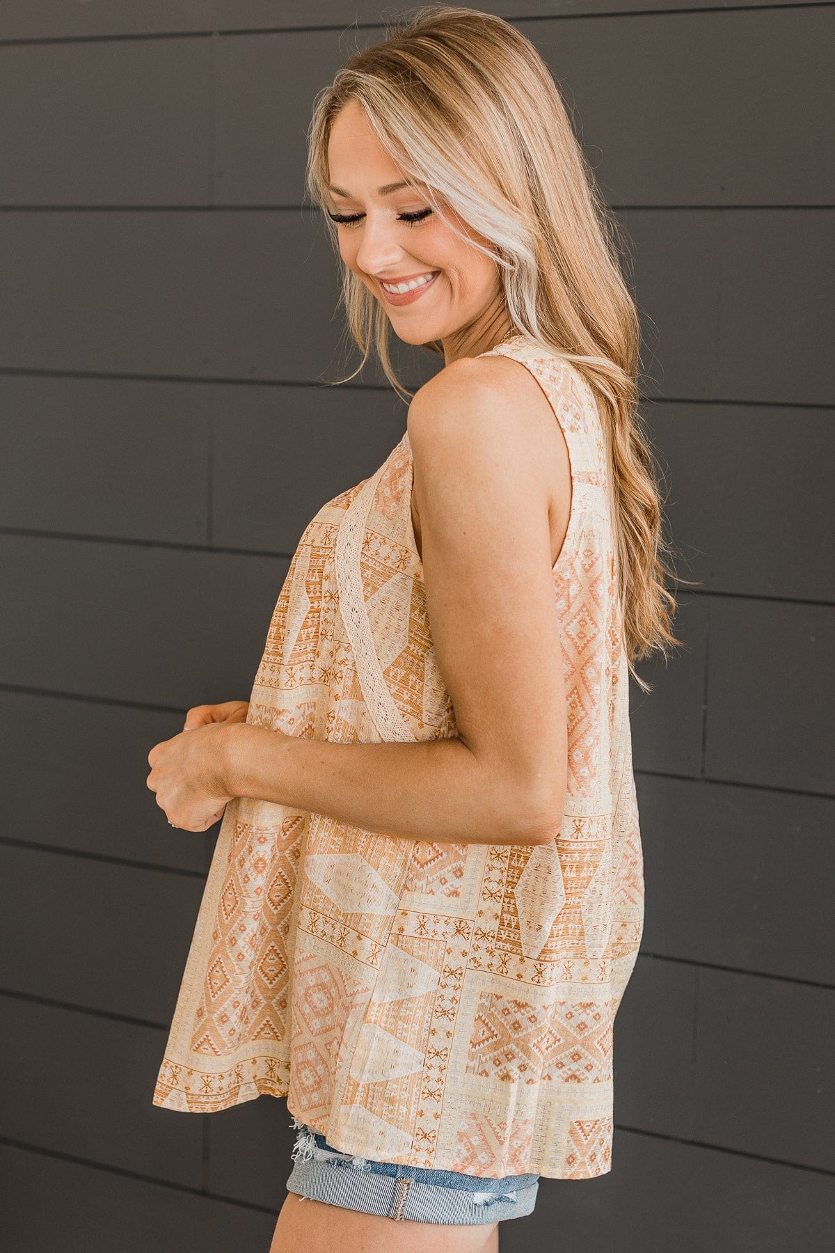 Most Perfect Moment Tank Top- Dusty Peach - Image 6