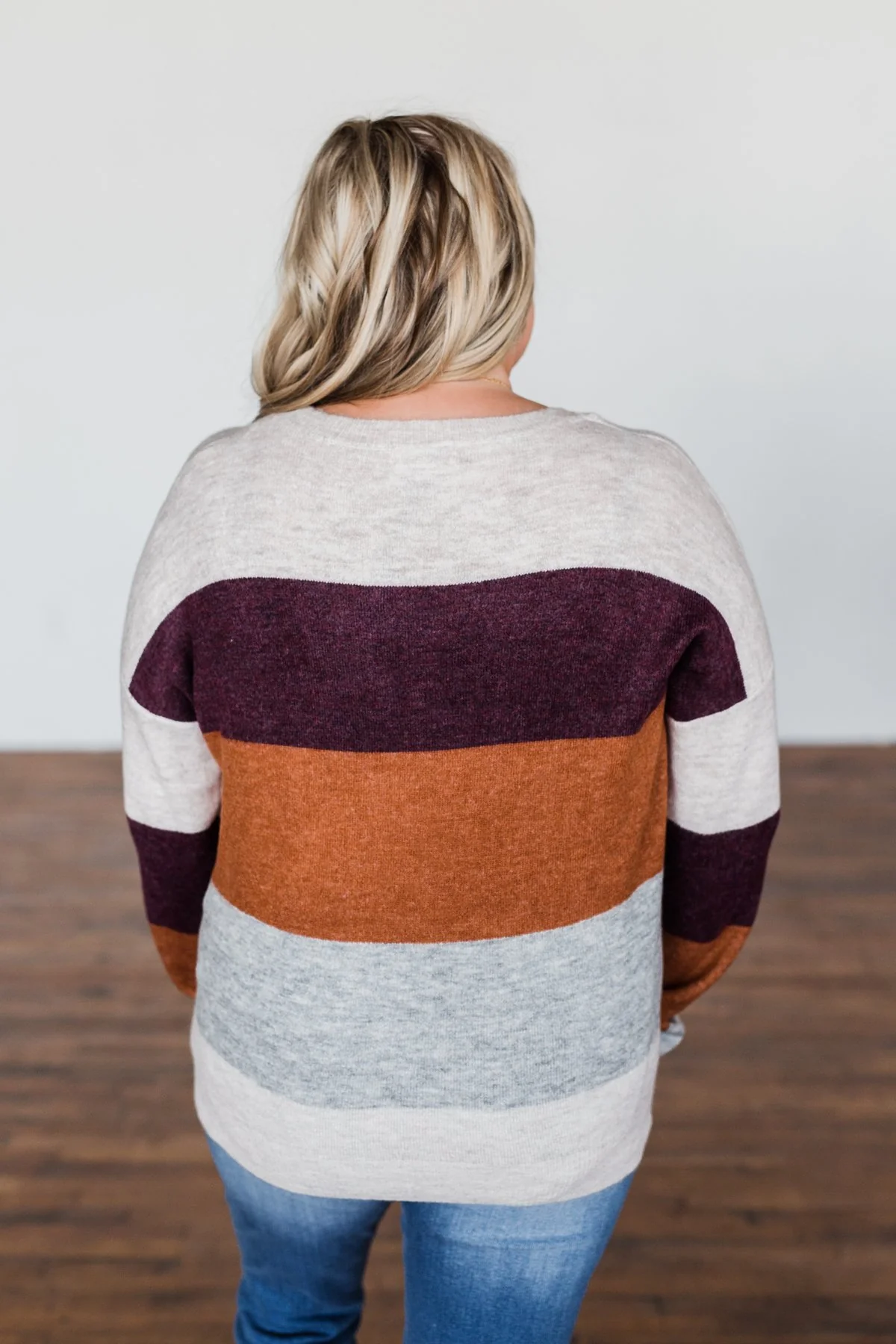 Mountain Getaway Sweater- Burgundy & Natural Tones - Image 15