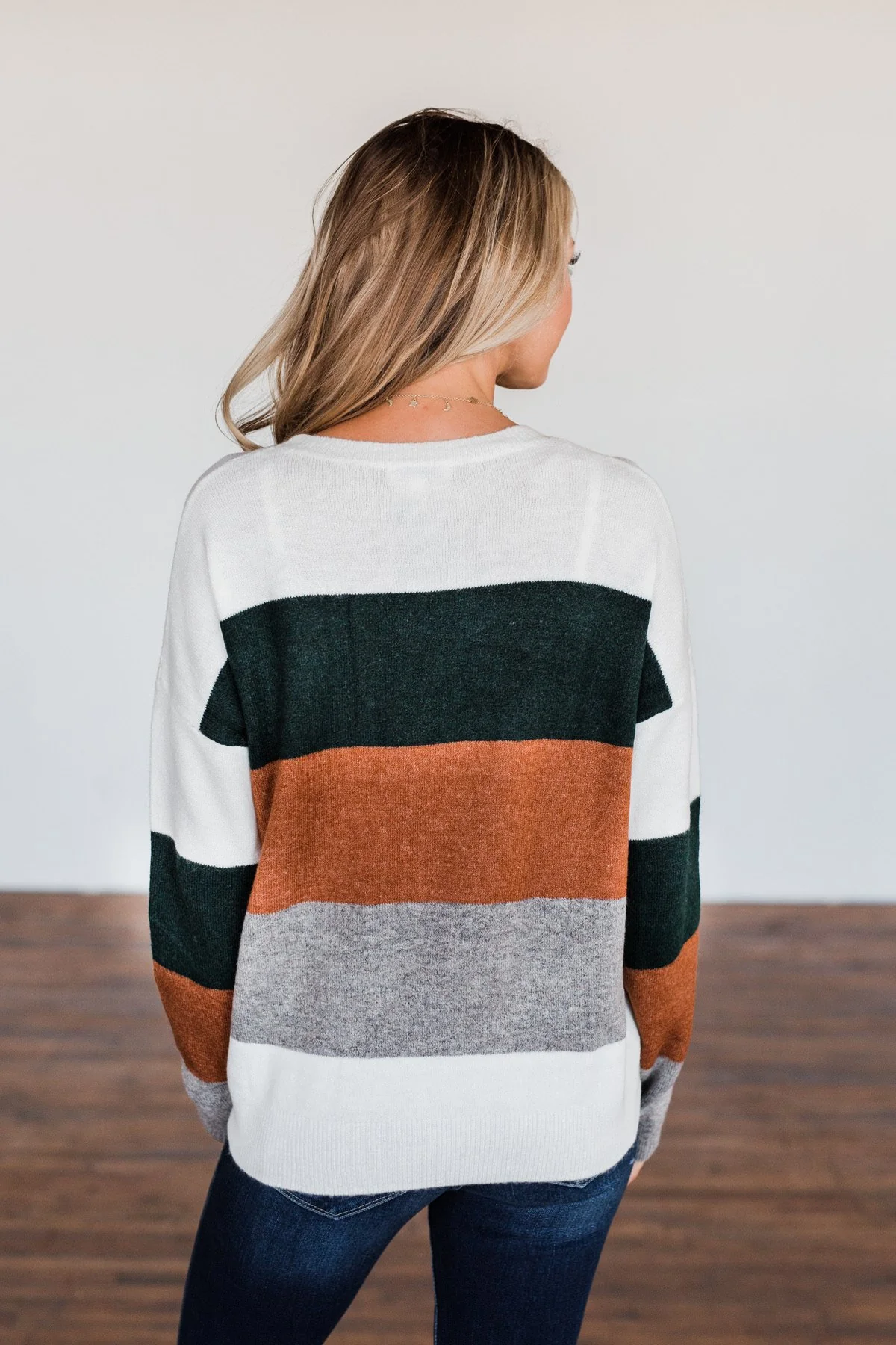 Mountain Getaway Color Block Sweater- Earth Tones - Image 10