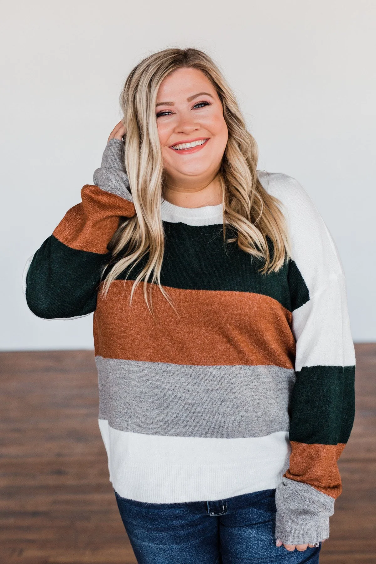Mountain Getaway Color Block Sweater- Earth Tones - Image 14
