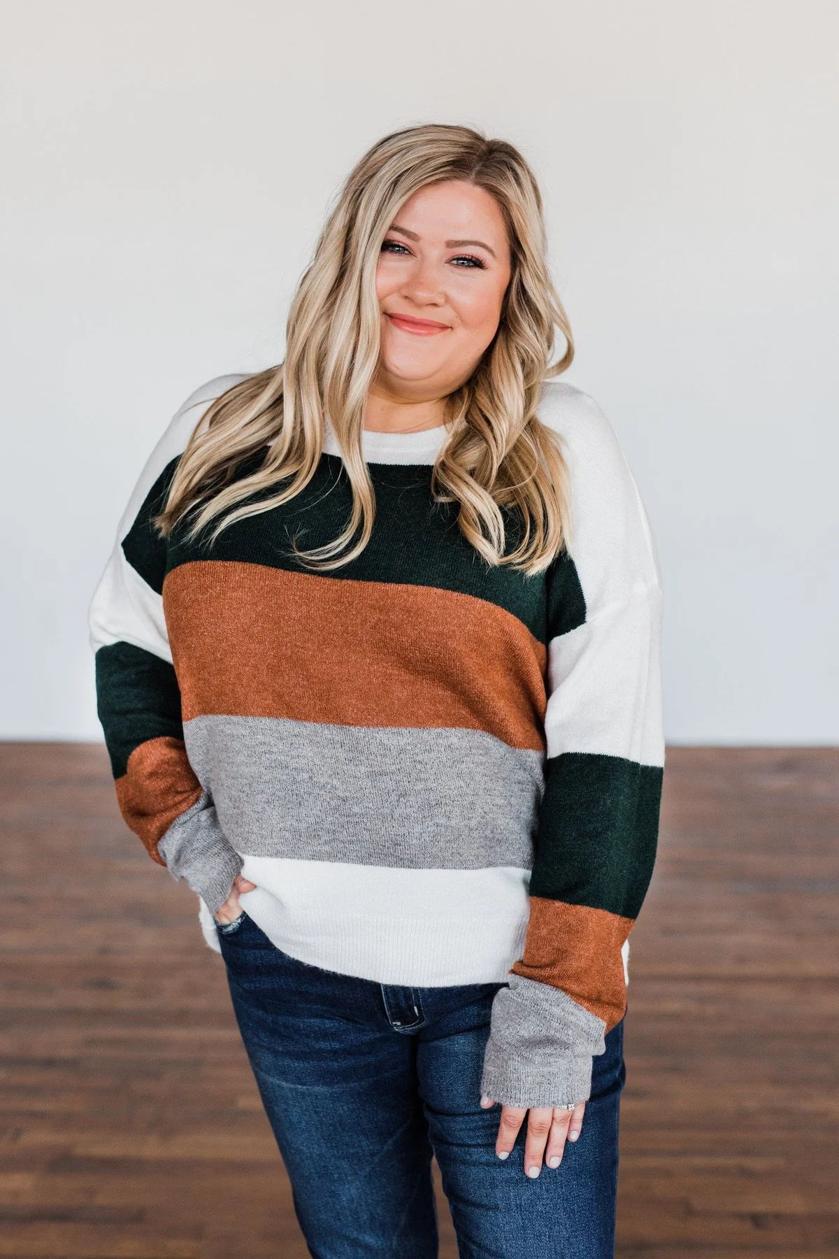 Mountain Getaway Color Block Sweater- Earth Tones - Image 17