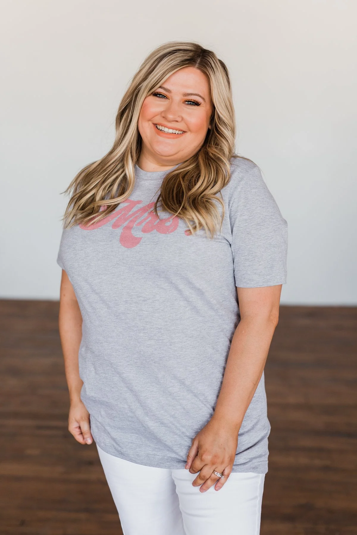 "Mrs." Graphic Tee- Grey - Image 11