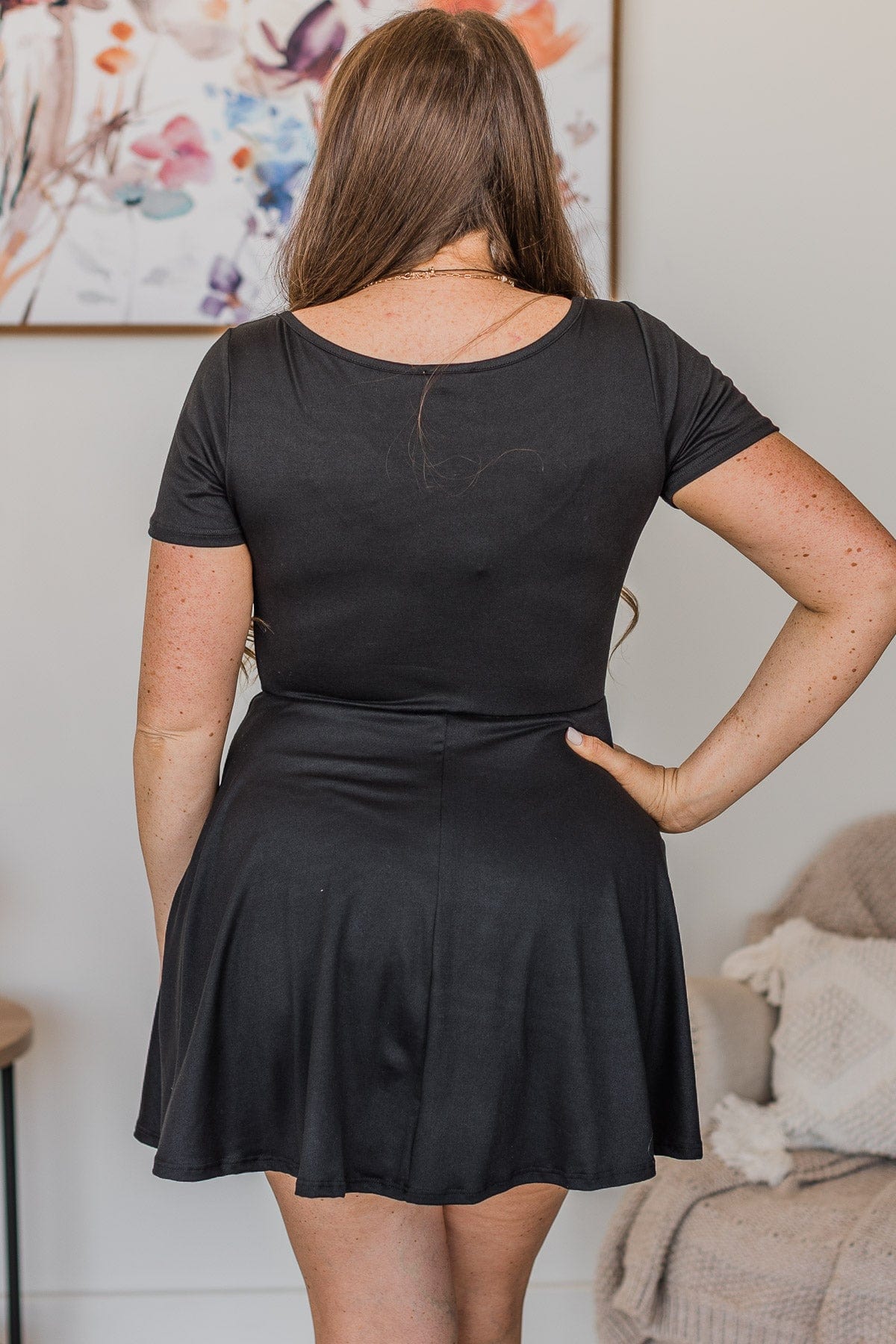 Much To Celebrate Knit Dress- Black - Image 8