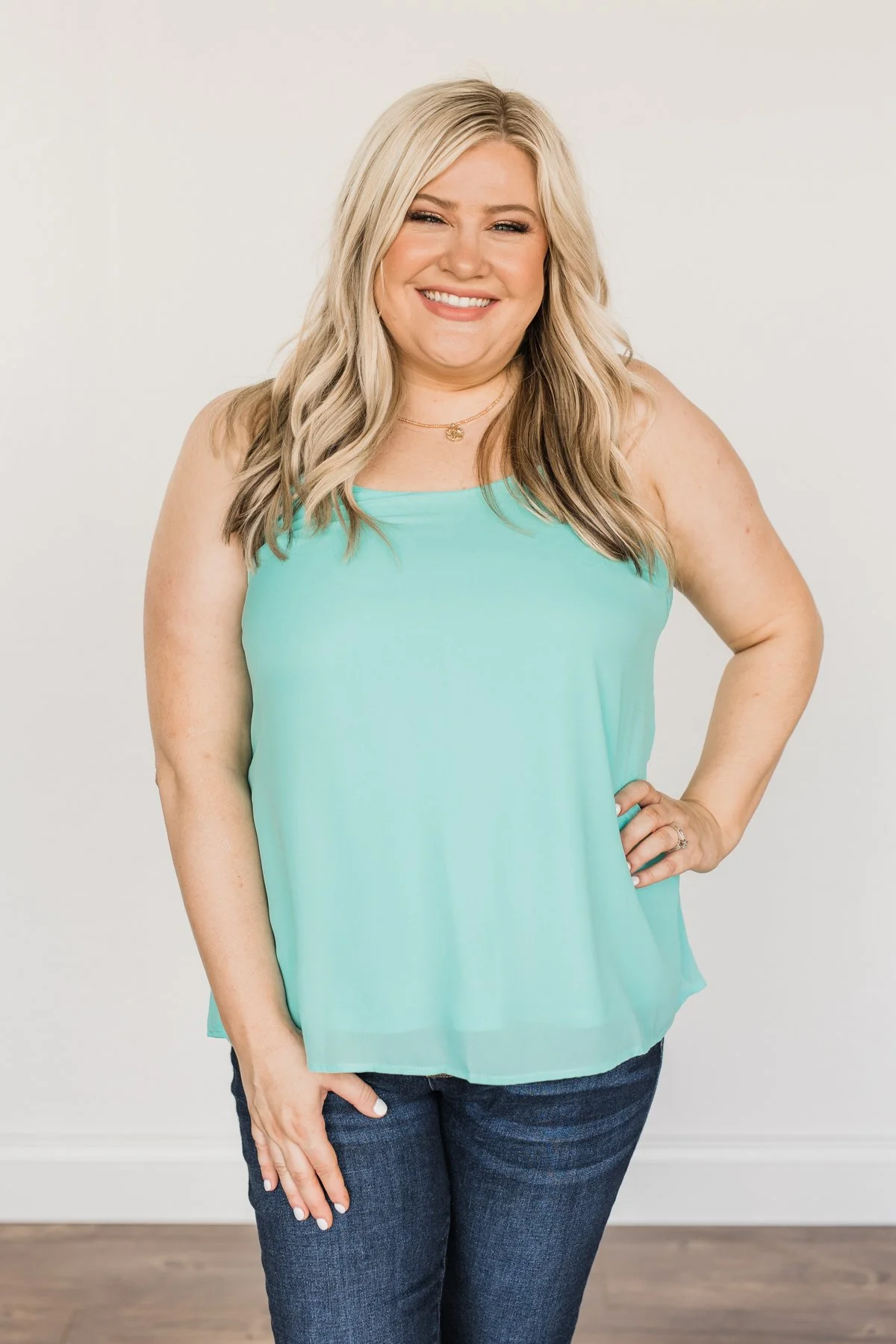 Must Have Been Love Tank Top- Mint Blue