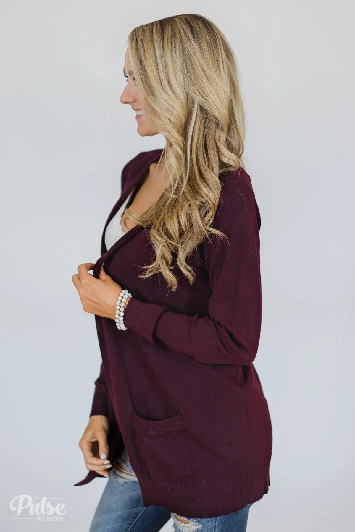 Must Have Soft Cardigan- Plum - Image 4
