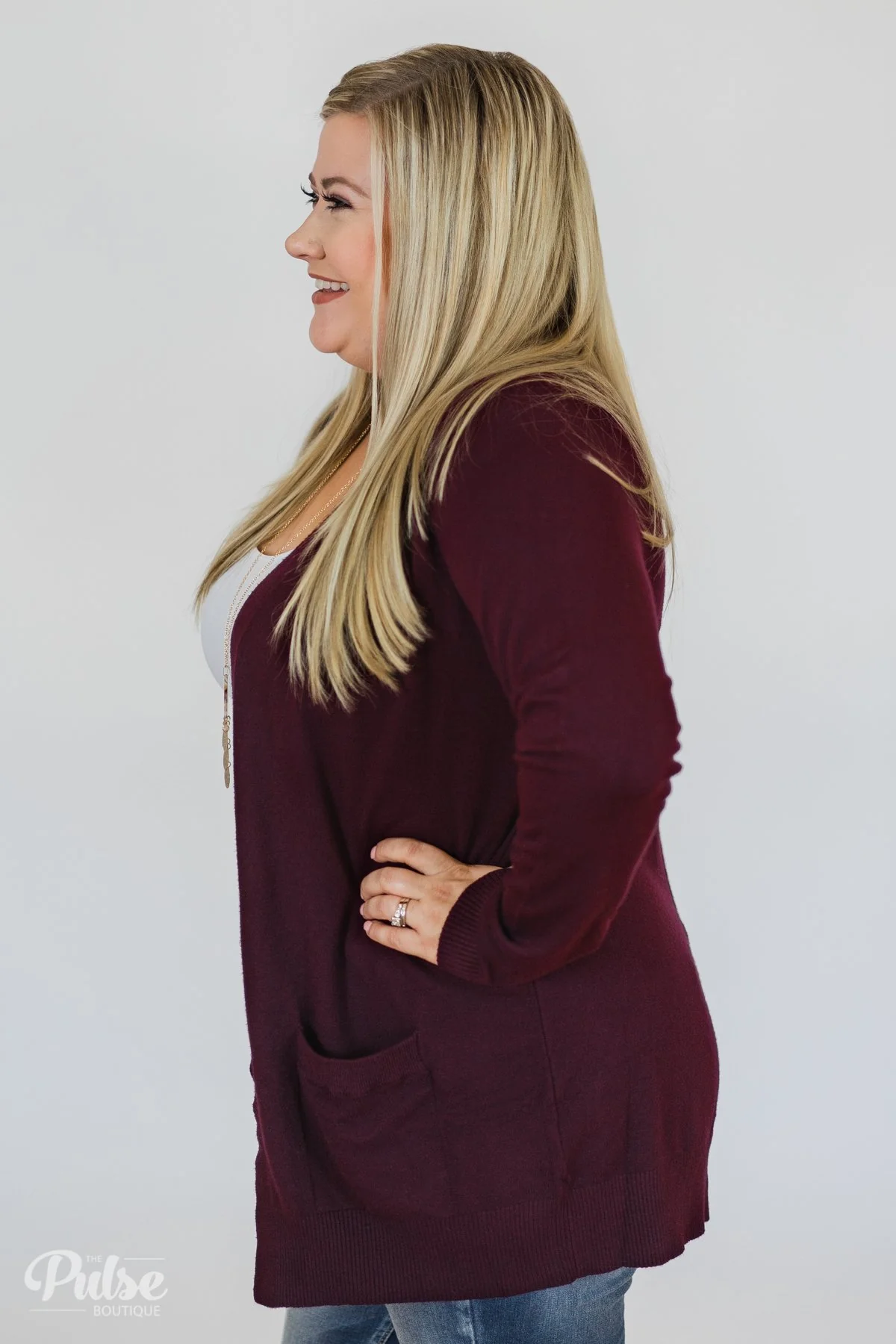 Must Have Soft Cardigan- Plum - Image 8