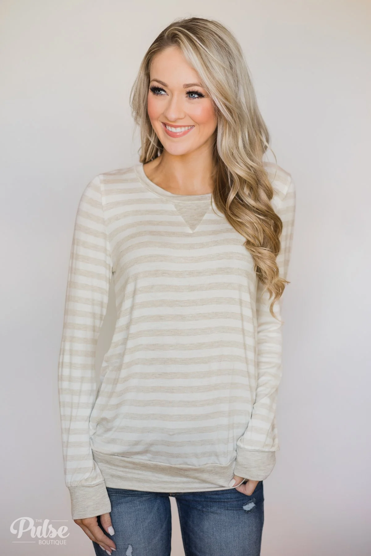 My Basic Necessity Striped Top- Oatmeal - Image 3