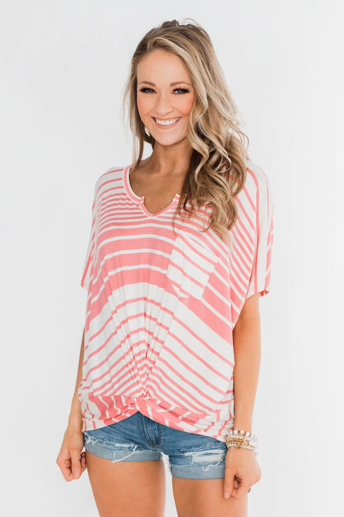My Best Life Short Sleeve Dolman Top- Pink - Image 2