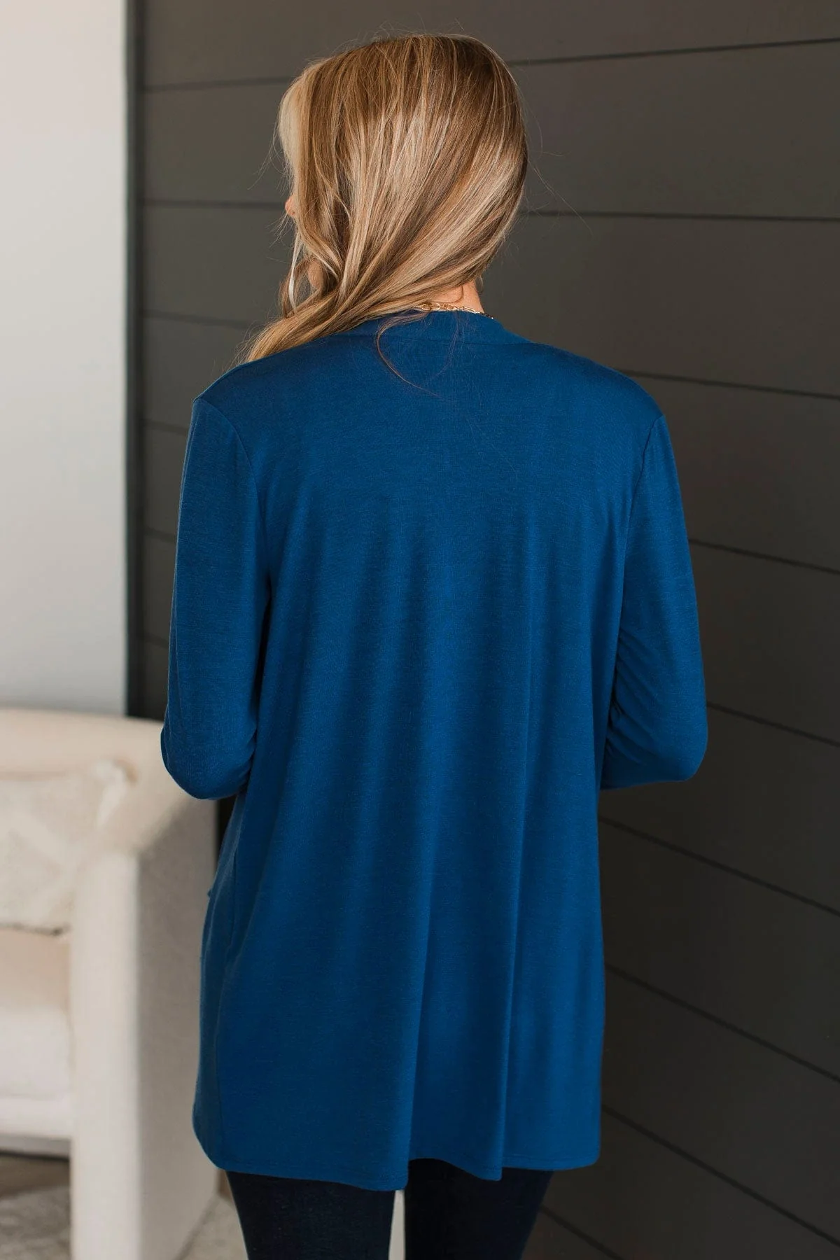 My Best Self Open Front Cardigan- Navy - Image 7